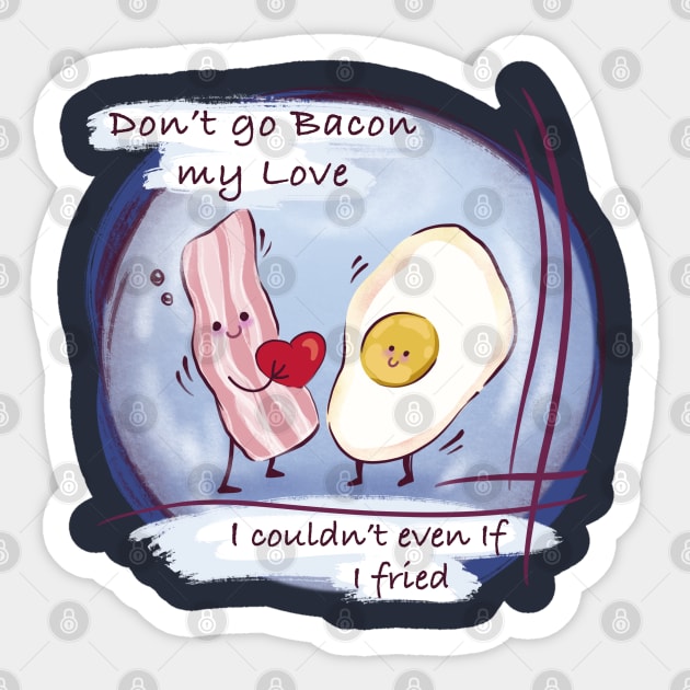 funny Bacon & egg Valentine's day Sticker by Midastic